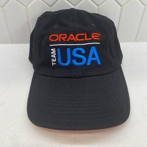Oracle Racing Hat Cap Mens Strapback Black Team USA Sail Americas Cup Puma EUC